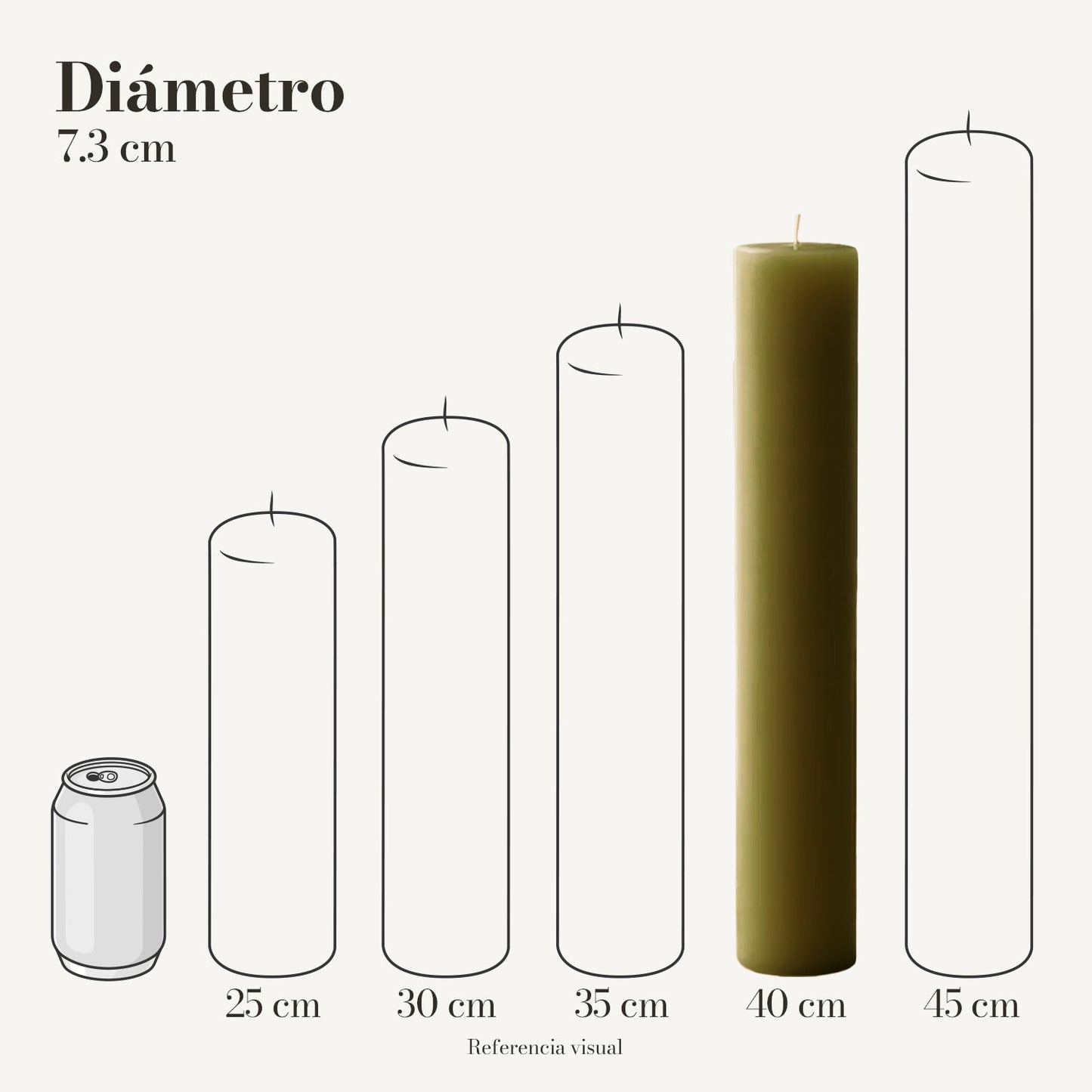 Cirio Verde Olivo (Por pedido)