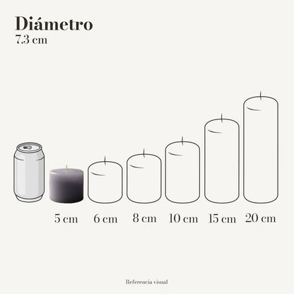 Cirio gris 7.3 cm diámetro - La Vela Amaltea