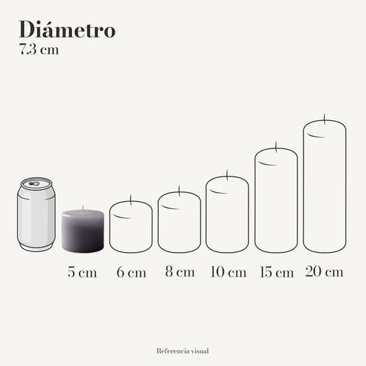 Cirio gris 7.3 cm diámetro - La Vela Amaltea