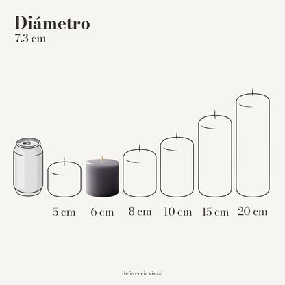 Cirio gris 7.3 cm diámetro - La Vela Amaltea