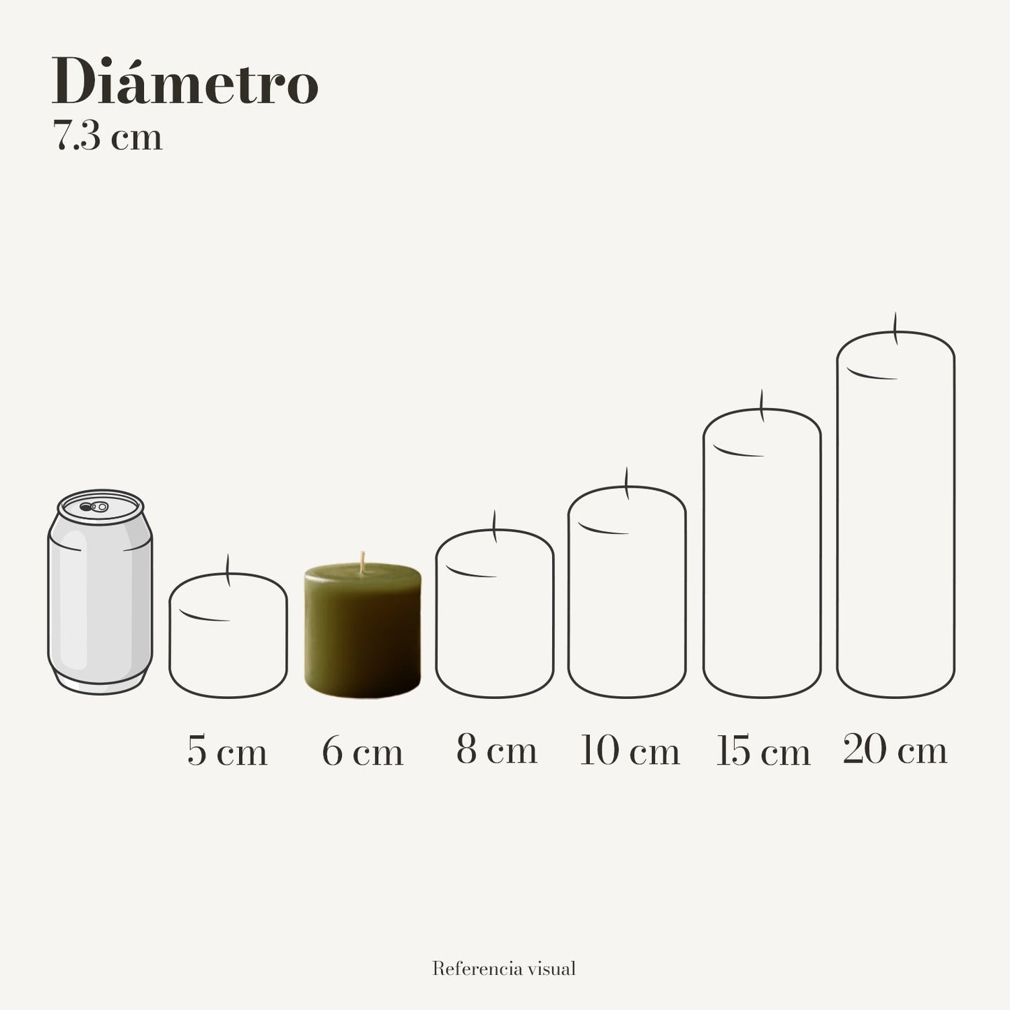 Cirio Verde Olivo (Por pedido)