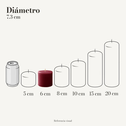 Cirio vino 7.3 cm diámetro - La Vela Amaltea
