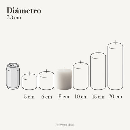 Cirio blanco 7.3 cm diámetro - La Vela Amaltea