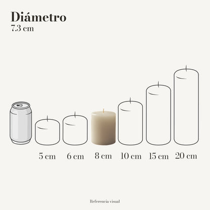 Cirio marfil 7.3 cm diámetro - La Vela Amaltea