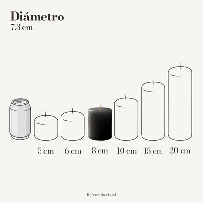 Cirio negro 7.3 cm diámetro - La Vela Amaltea