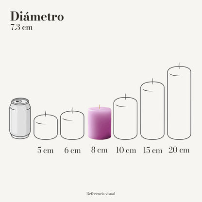 Cirio rosa mexicano 7.3 cm diámetro - La Vela Amaltea