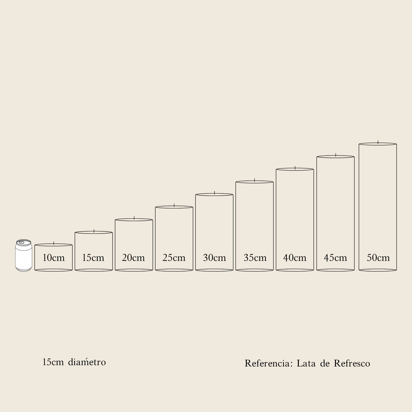 Vela Artesanal - Cirios 15cm diámetro