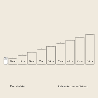 4. Cirios 15cm diámetro