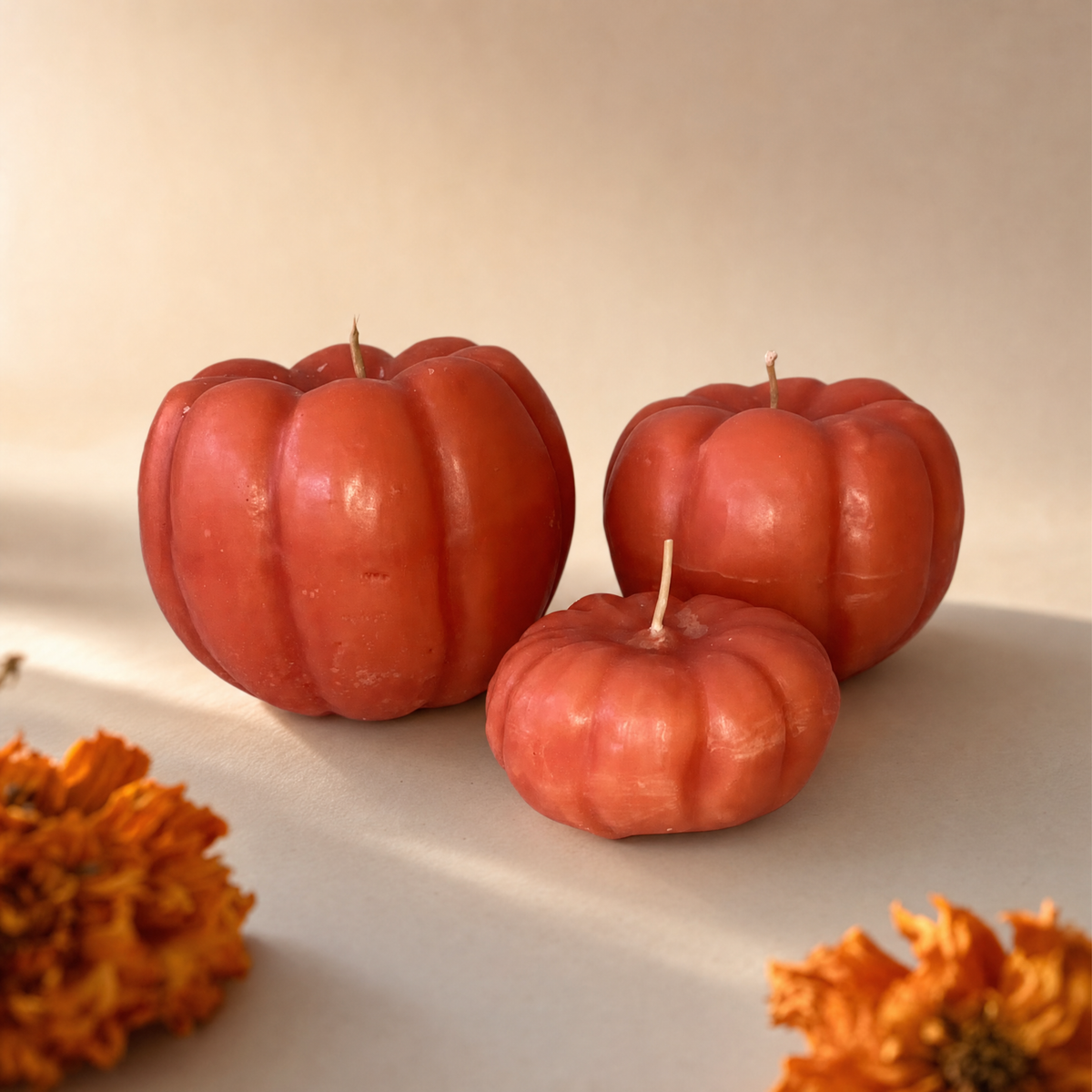 Calabazas rojo - chica, mediana, grande