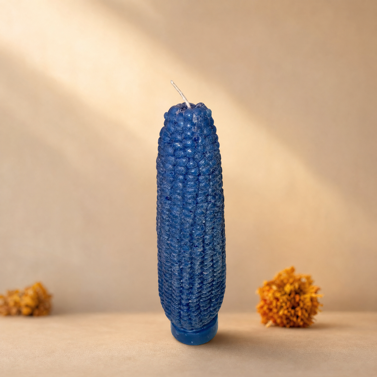 Vela de elote color azul