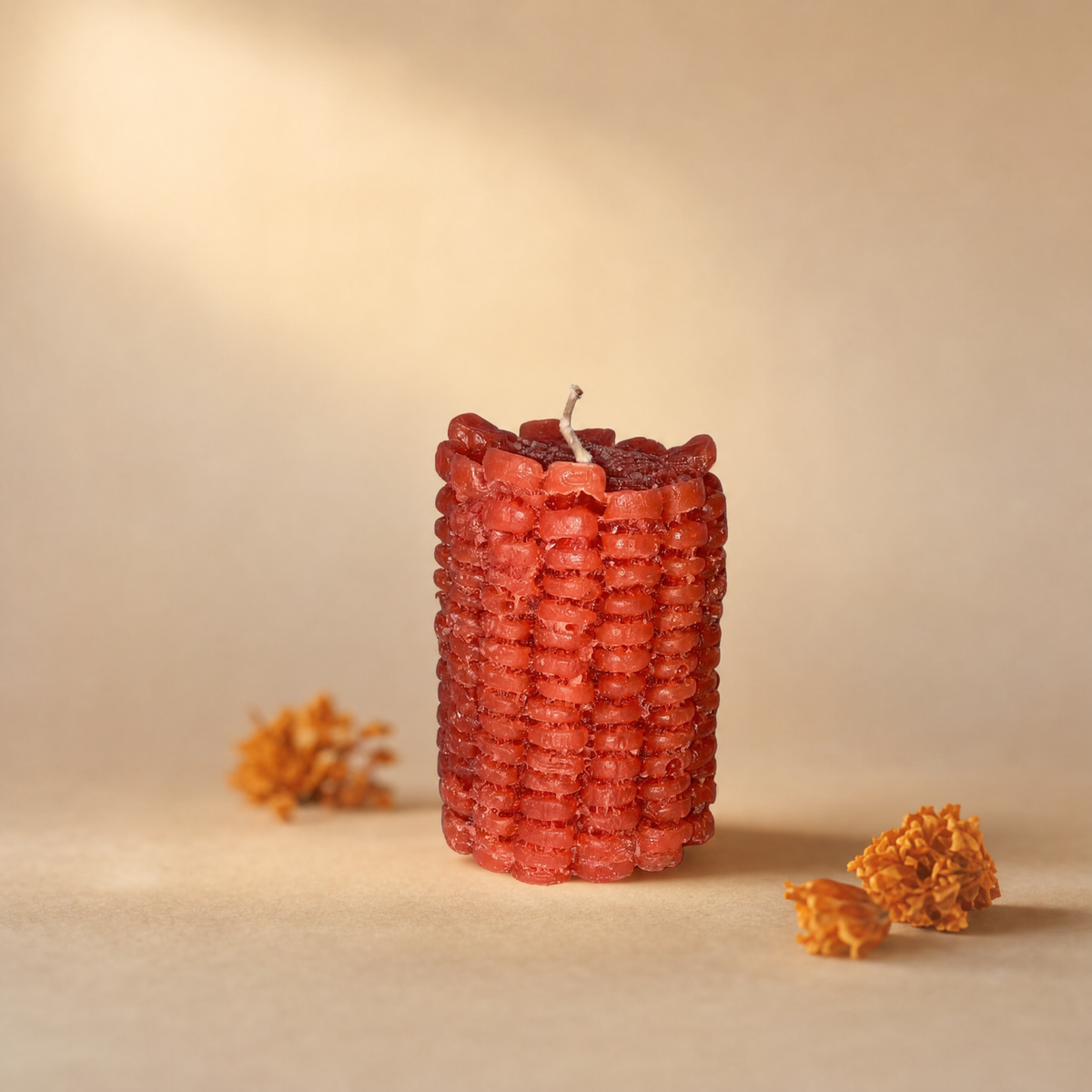 Elote cortado color rojo
