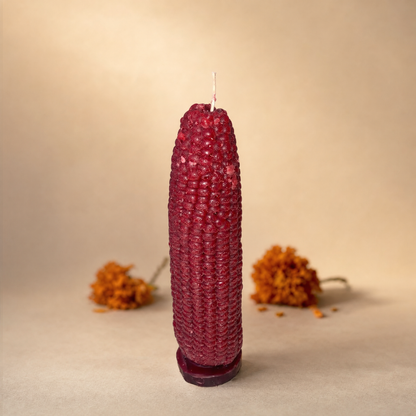 Vela de elote color vino