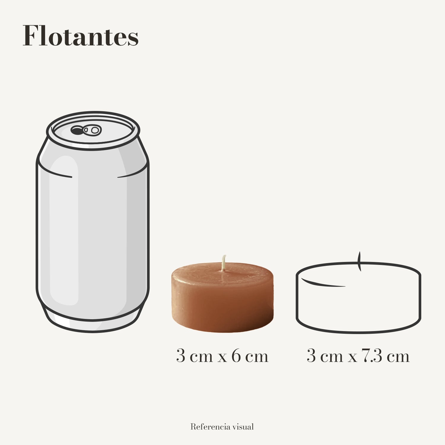 Flotantes café claro - La Vela Amaltea