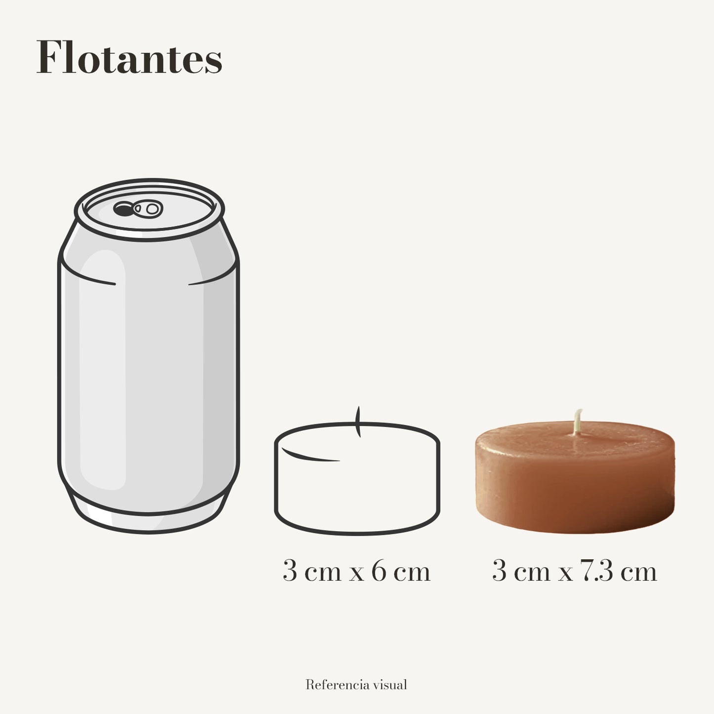 Flotantes café claro - La Vela Amaltea