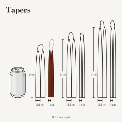 Tapers Café Oscuro 1 x 20 cm