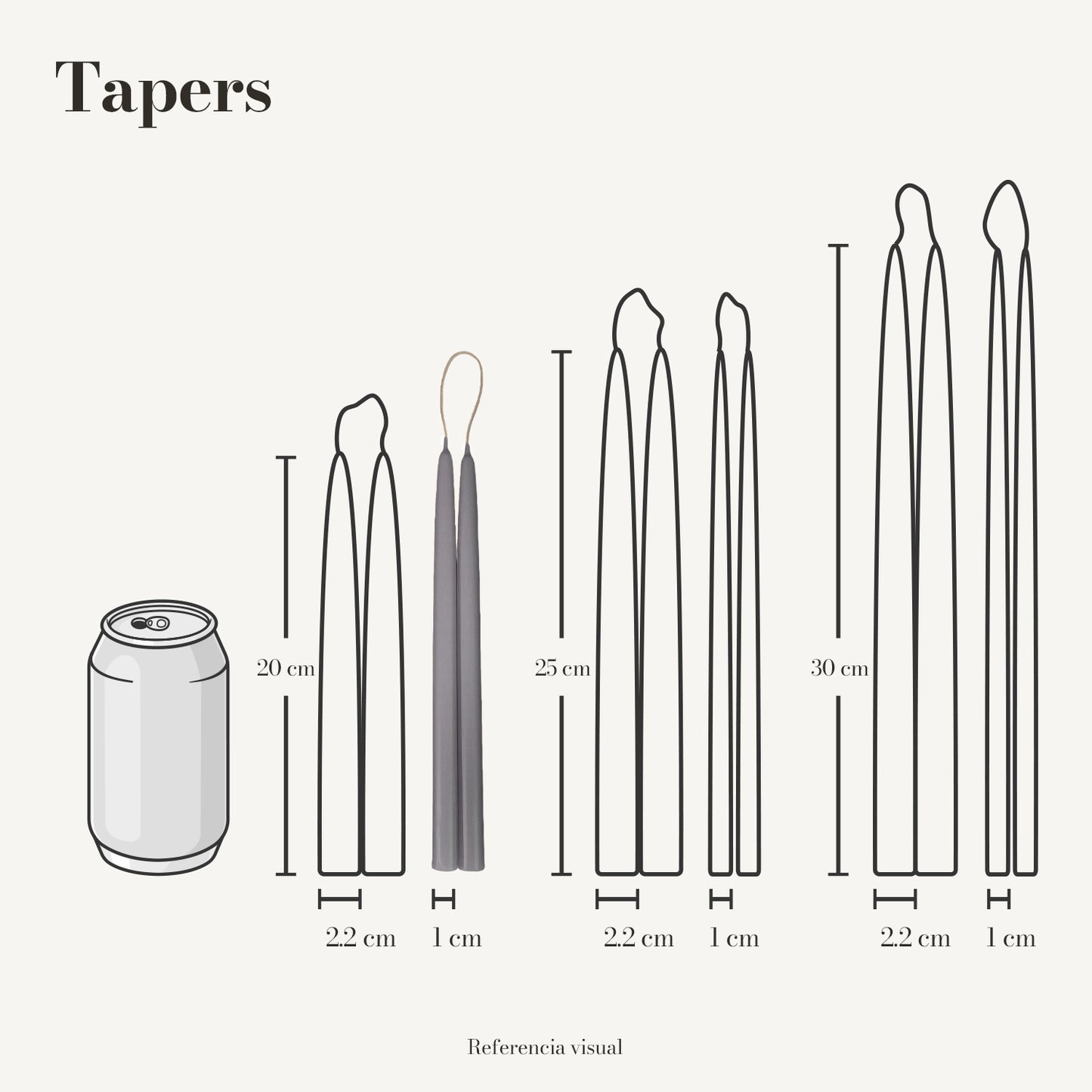 Tapers gris - La Vela Amaltea