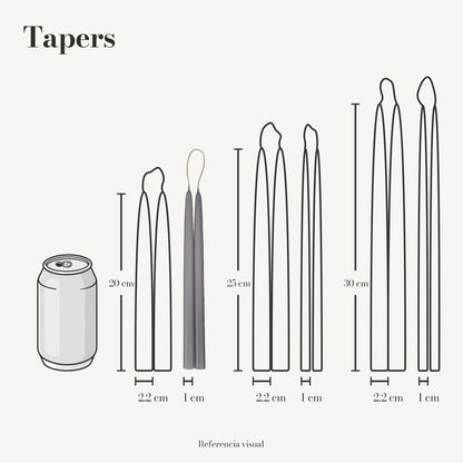 Tapers Gris 1 x 20 cm