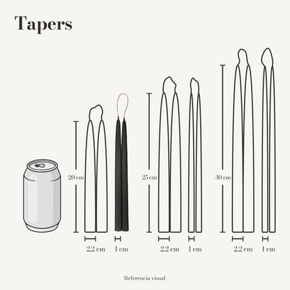 Tapers negro - La Vela Amaltea