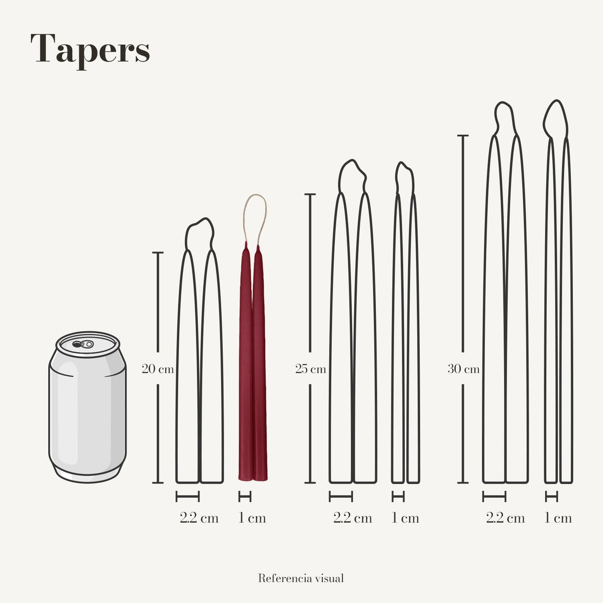 Tapers Vino 1 x 20 cm