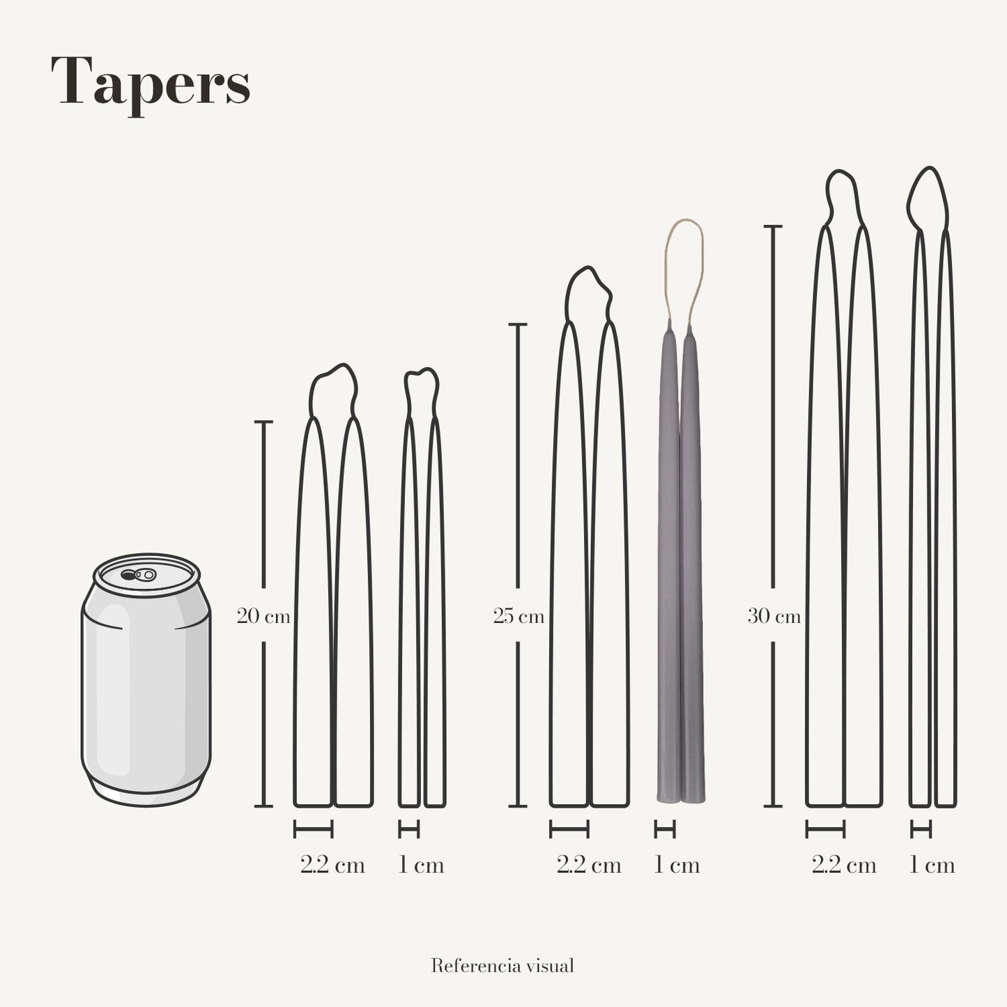 Tapers gris - La Vela Amaltea