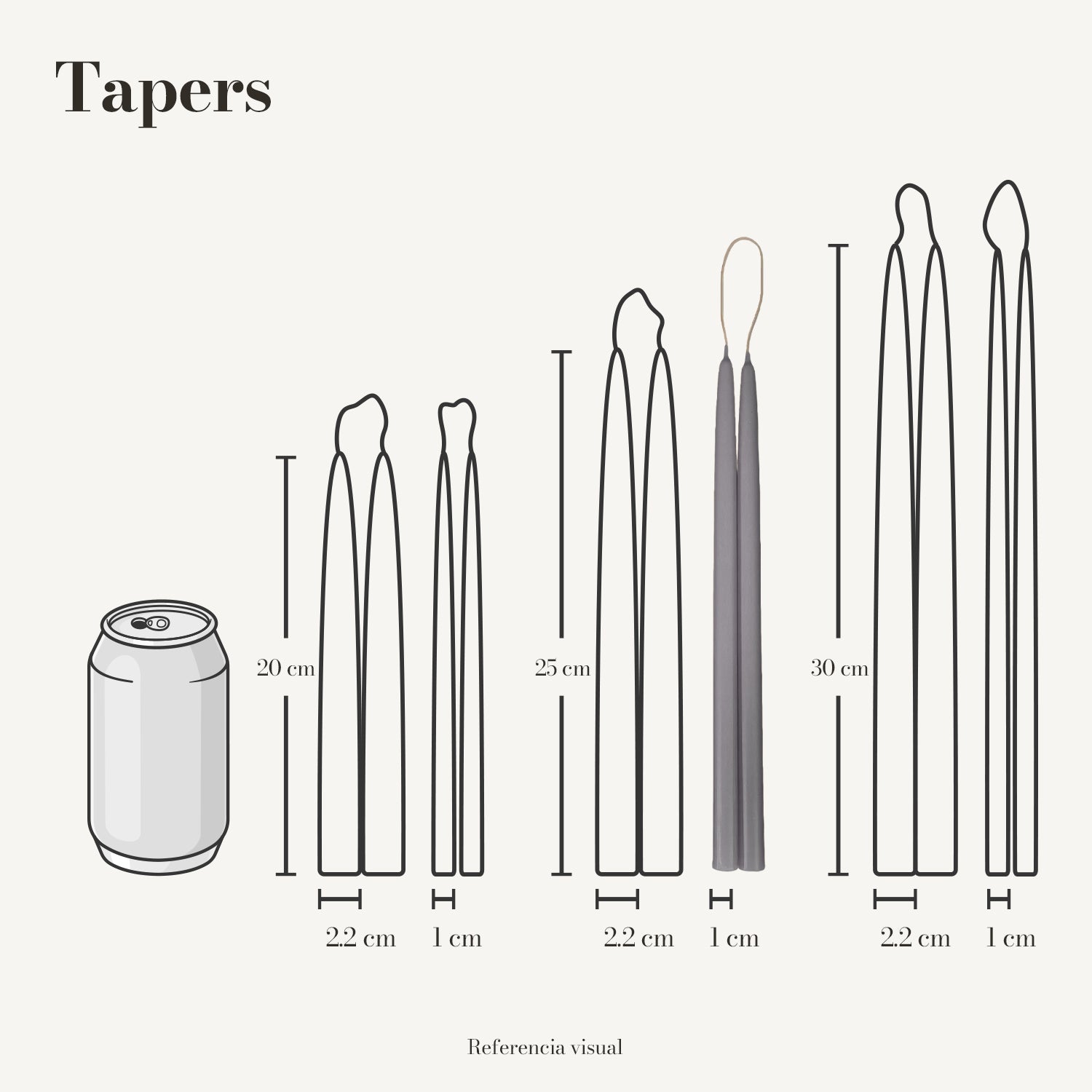 Tapers gris - La Vela Amaltea