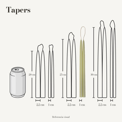 Tapers verde limón - La Vela Amaltea