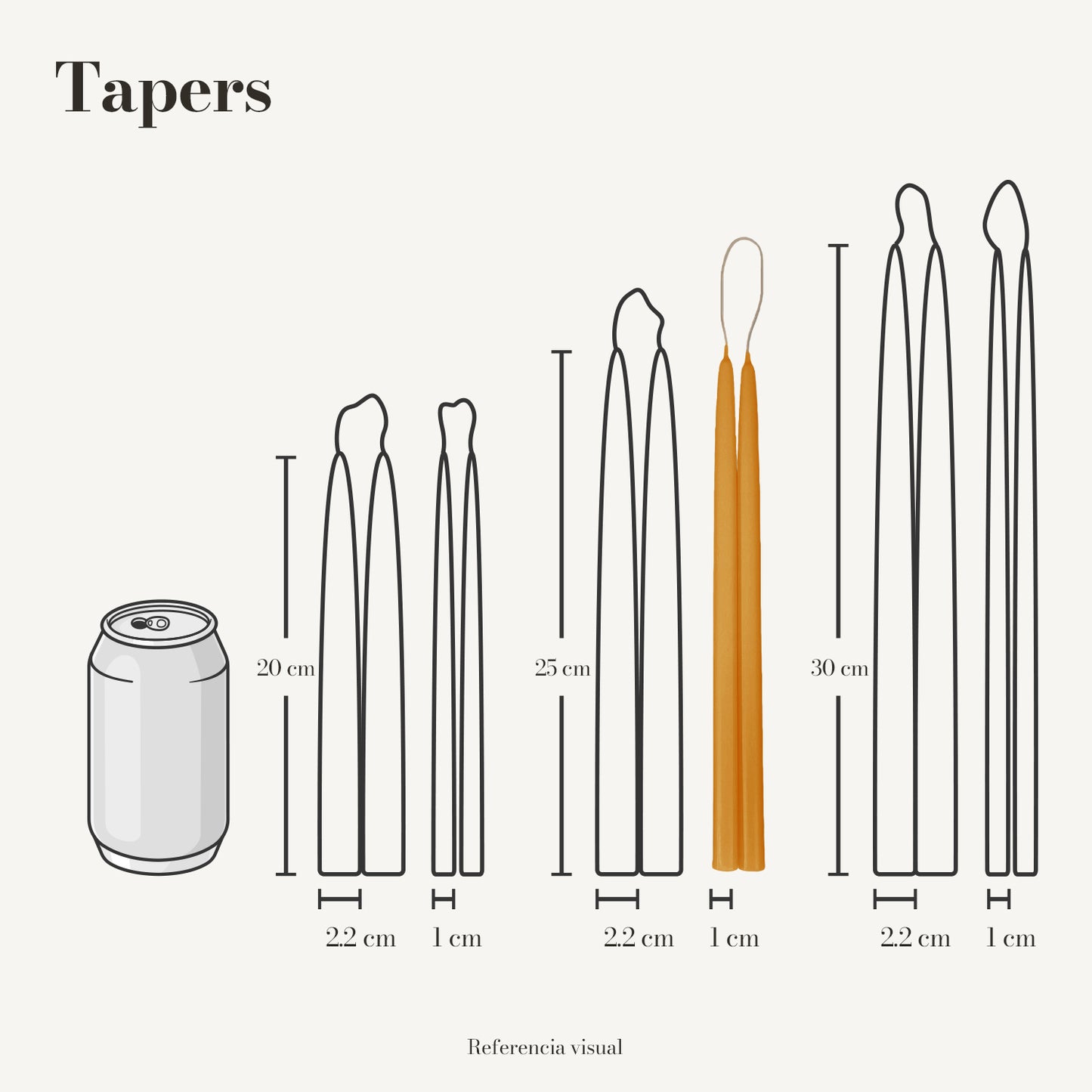 Tapers naranja - La Vela Amaltea