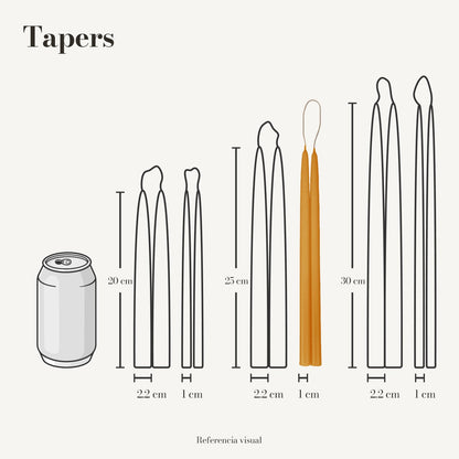 Tapers Naranja 1 x 25 cm