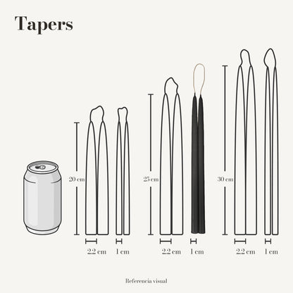 Tapers negro - La Vela Amaltea