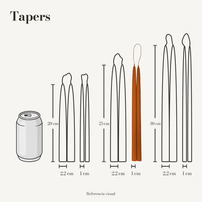 Tapers naranja ocre - La Vela Amaltea