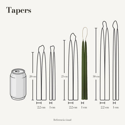 Tapers verde pino - La Vela Amaltea