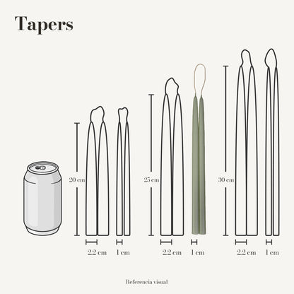 Tapers pistache - La Vela Amaltea