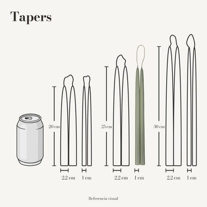 Tapers Pistache 1 x 25 cm