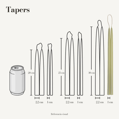 Tapers verde limón - La Vela Amaltea