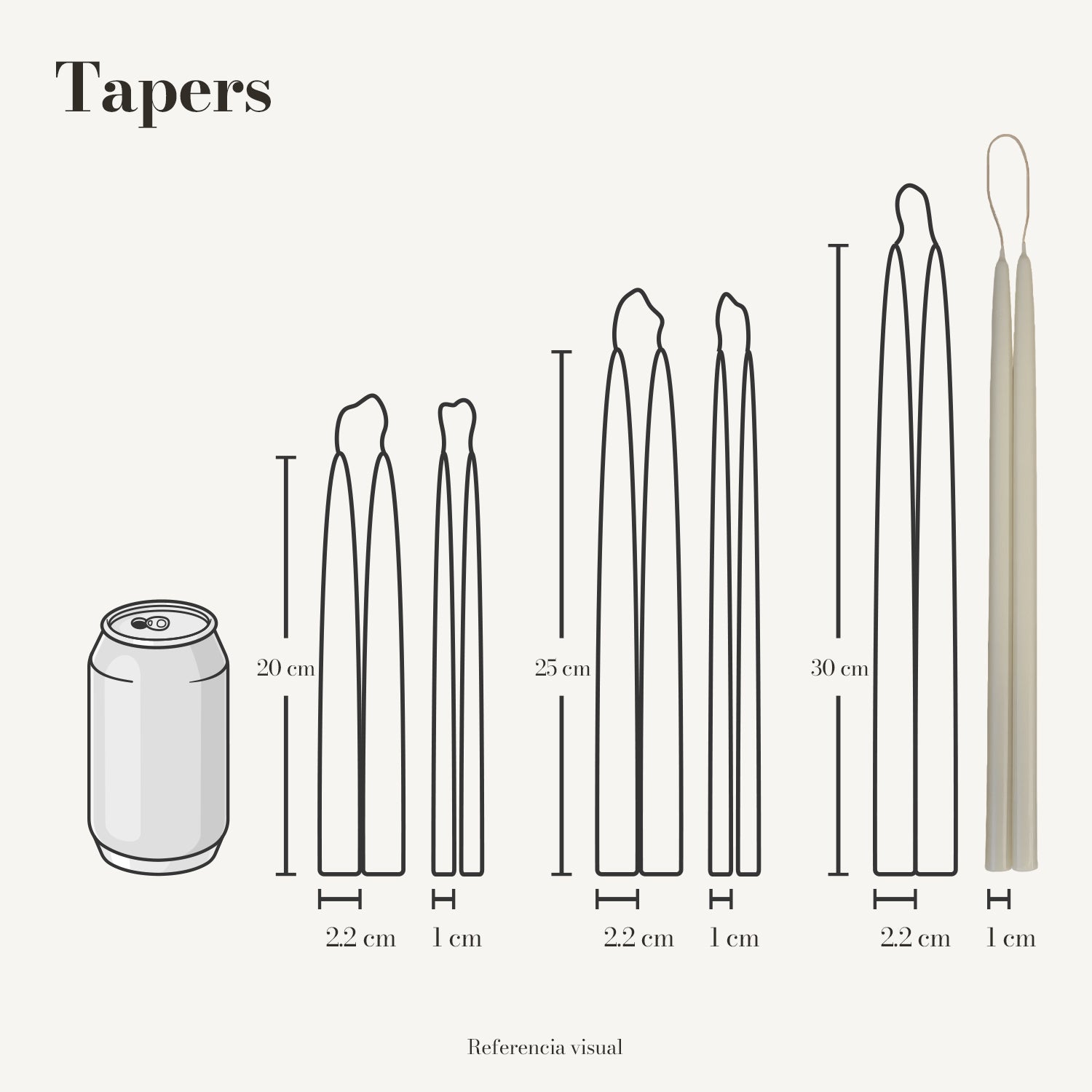 Tapers marfil - La Vela Amaltea