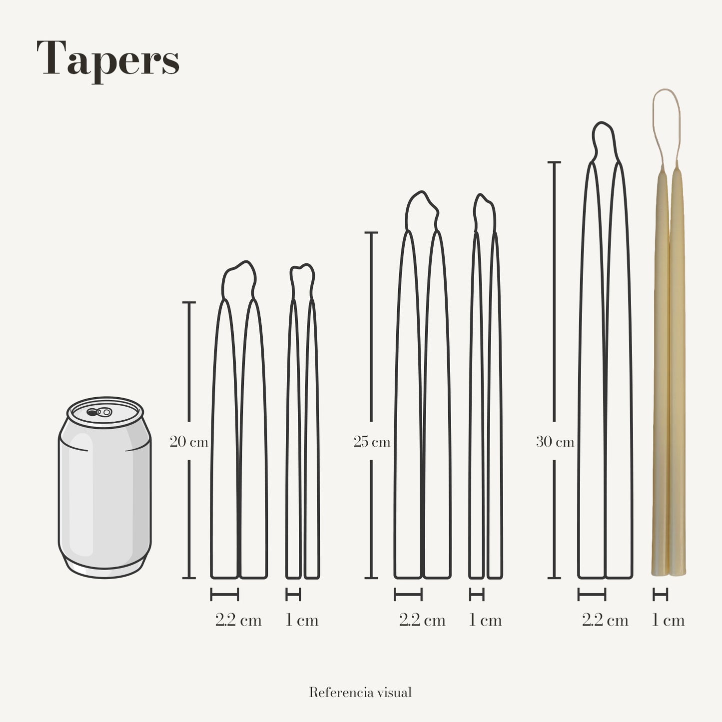 Tapers natural - La Vela Amaltea