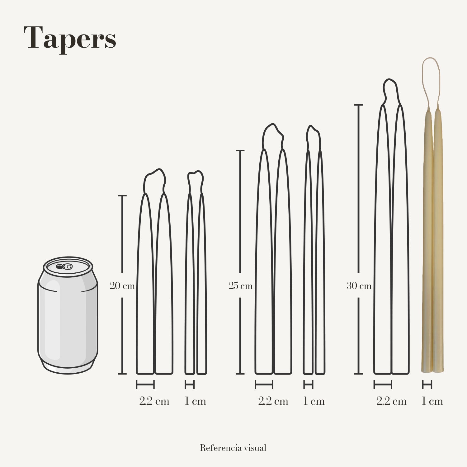 Tapers natural - La Vela Amaltea