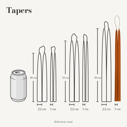 Tapers naranja ocre - La Vela Amaltea