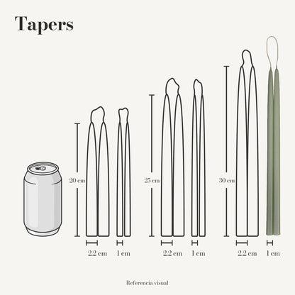 Tapers Pistache 1 x 30 cm