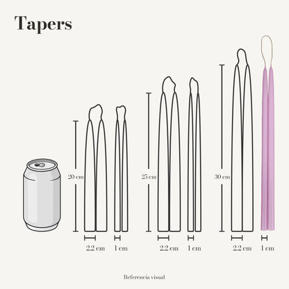 Tapers rosa mexicano - La Vela Amaltea