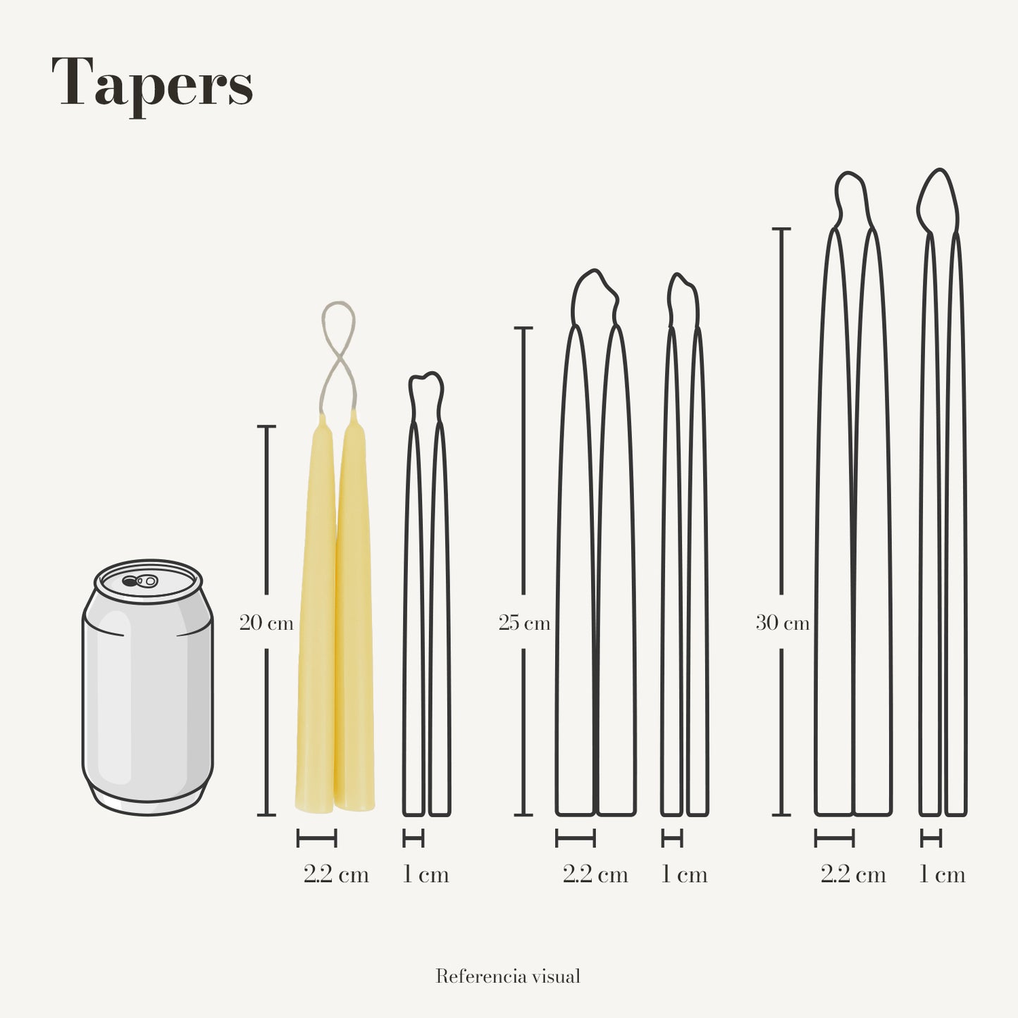 Tapers amarillo intenso - La Vela Amaltea