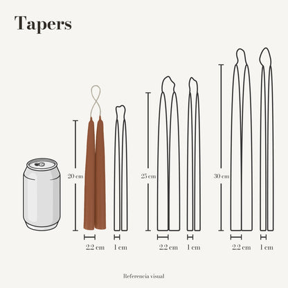 Tapers Café Claro 2.2 x 20 cm