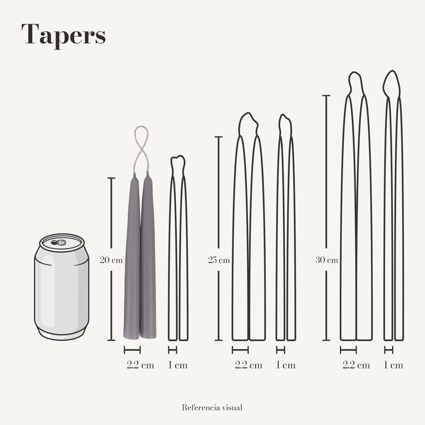 Tapers gris - La Vela Amaltea