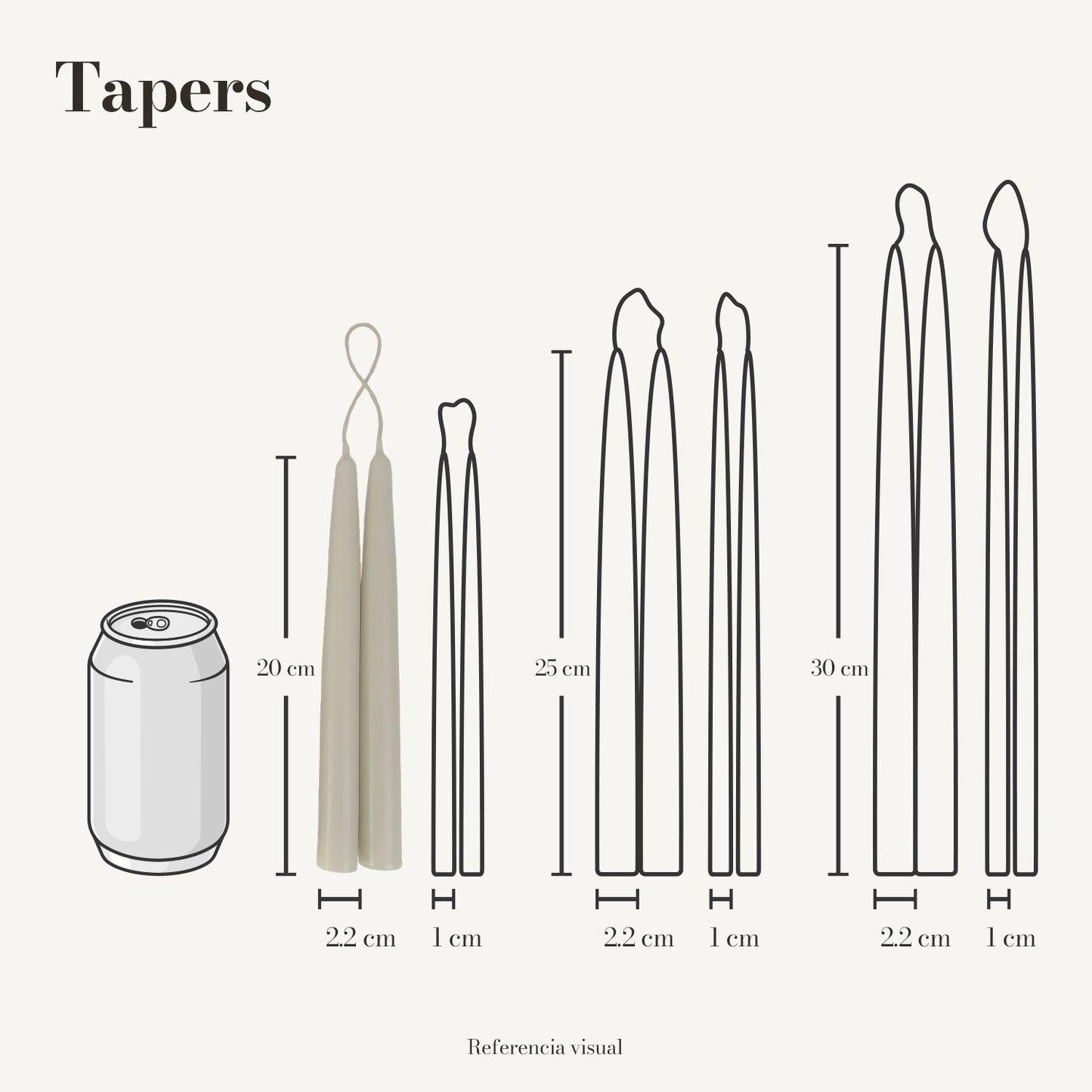 Tapers marfil - La Vela Amaltea