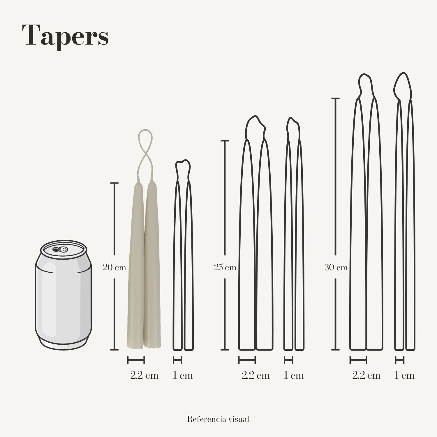 Tapers marfil - La Vela Amaltea