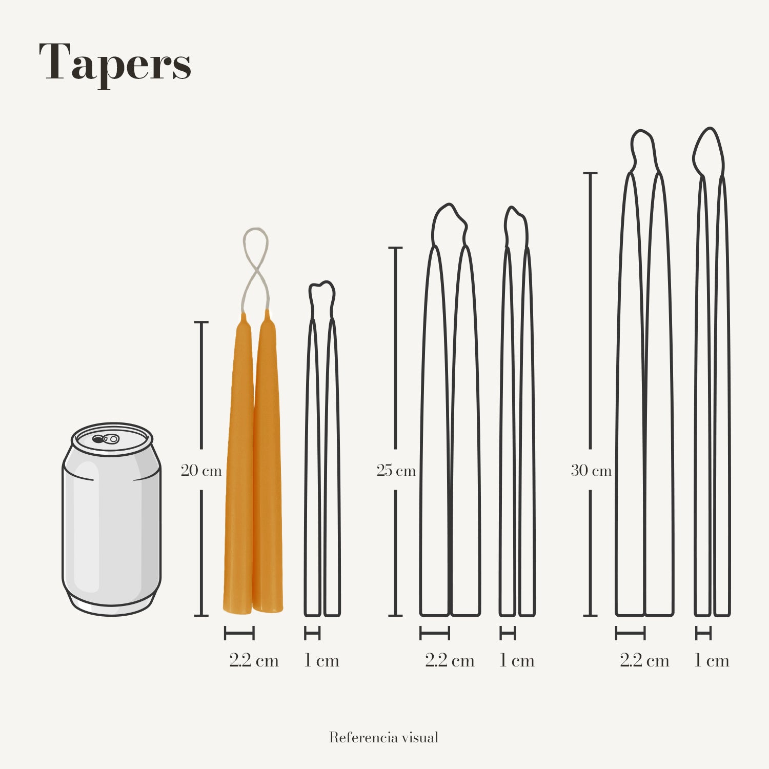 Tapers naranja - La Vela Amaltea