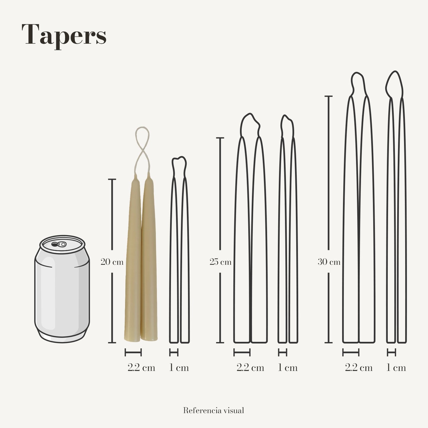 Tapers natural - La Vela Amaltea