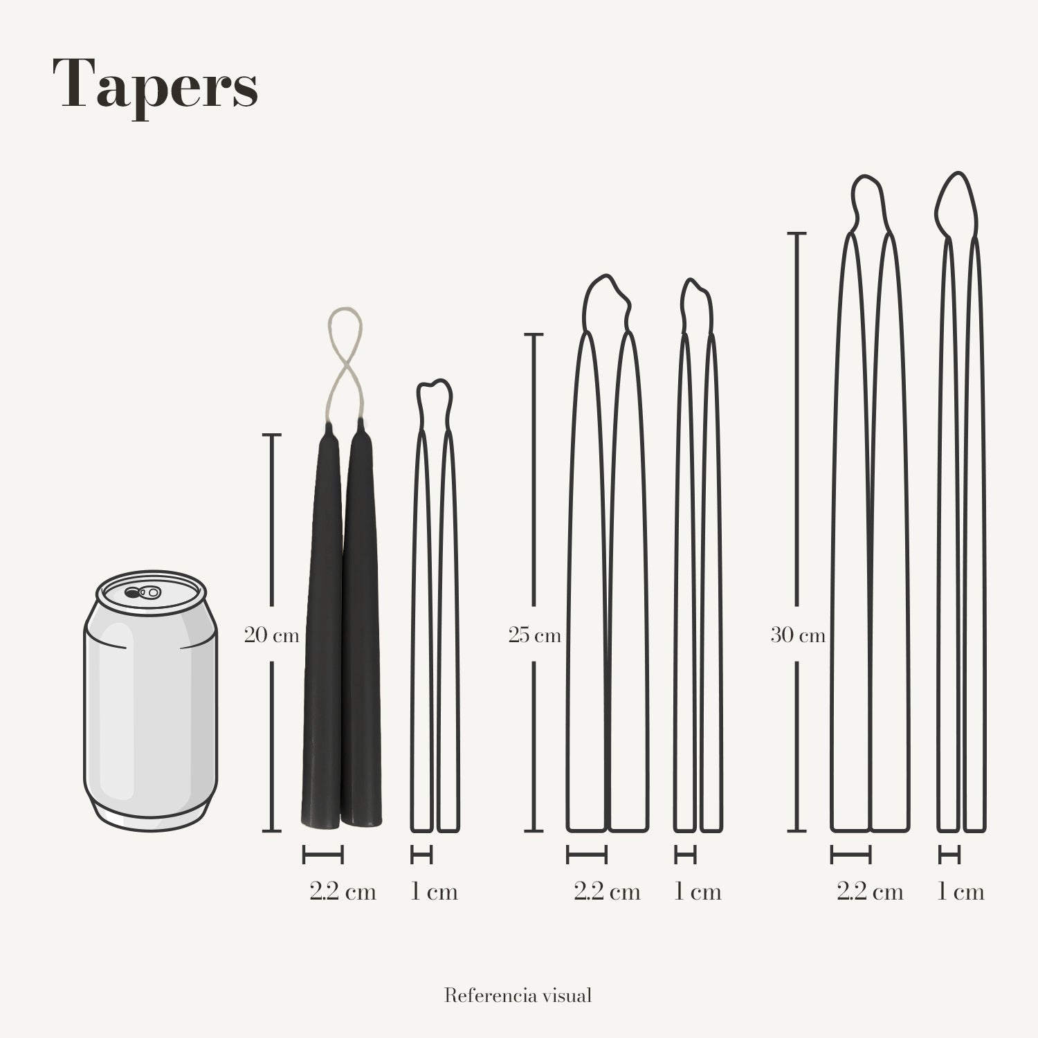 Tapers negro - La Vela Amaltea