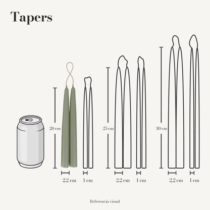 Tapers pistache - La Vela Amaltea