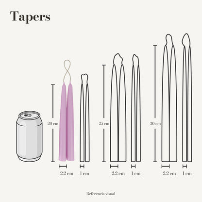 Tapers rosa mexicano - La Vela Amaltea